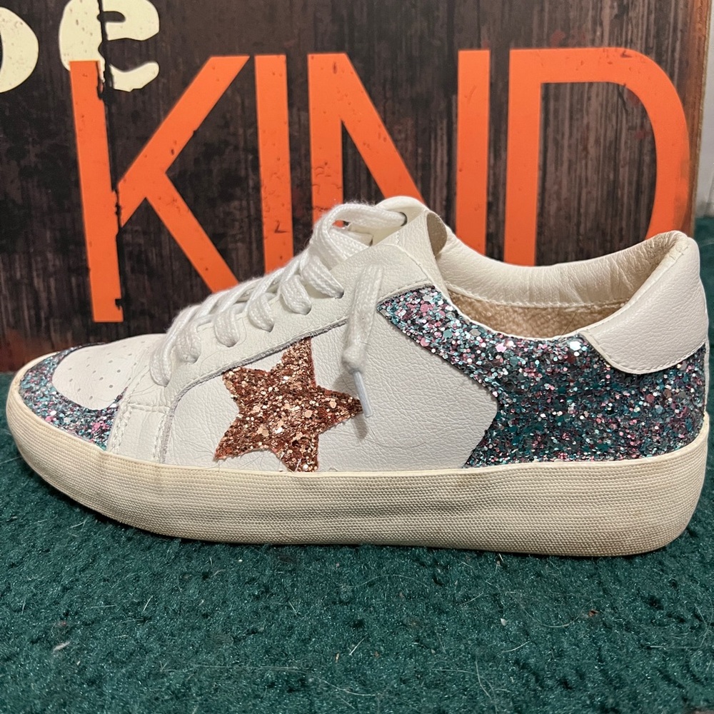 Star and glitter sneakers. Only worn twice